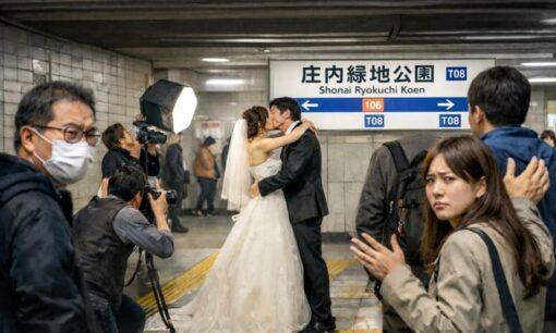 駅構内ウエディングフォトが炎上　名古屋市営地下鉄で拡散したキス写真に『迷惑』の声殺到