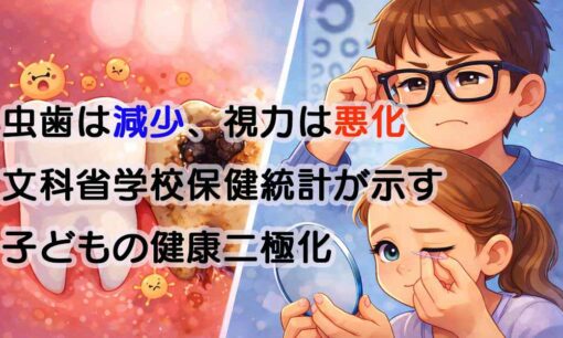 虫歯は減少、視力は悪化　文科省学校保健統計が示す子どもの健康二極化