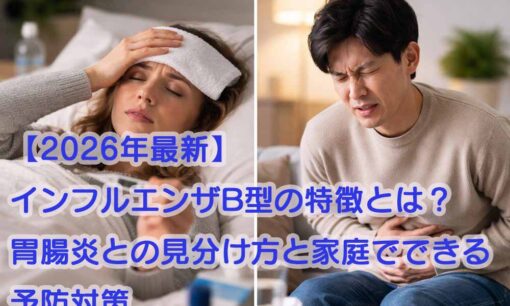 【2026年最新】インフルエンザB型の特徴とは？胃腸炎との見分け方と家庭でできる予防対策