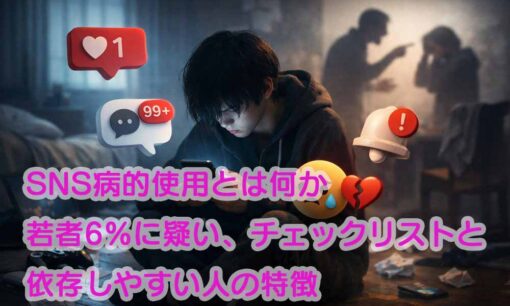 SNS病的使用とは何か　若者6％に疑い、チェックリストと依存しやすい人の特徴