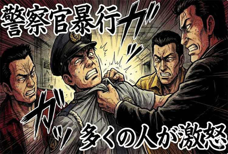 警察官をベトナム人たちが暴行疑惑