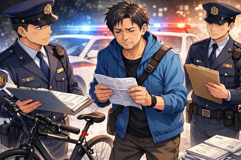 全国初、自転車講習無視で40歳男性を書類送検
