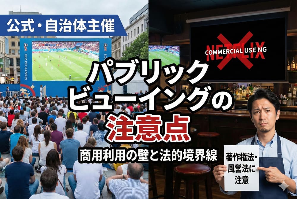 パブリックビューイングの注意点