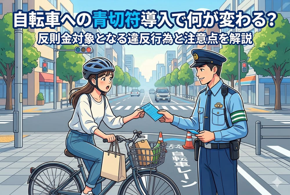 自転車にも青切符導入！2026年4月から何が変わる？反則金対象となる違反行為と注意点を解説