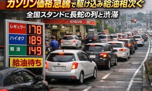 ガソリン価格高騰「200円超え」危機で全国パニック　駆け込み給油でスタンド大渋滞・在庫切れ続出