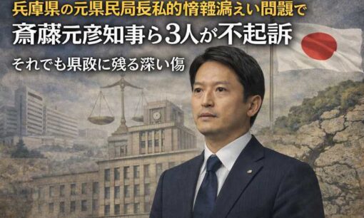 斎藤元彦知事ら3人不起訴　消えない兵庫県政への不信