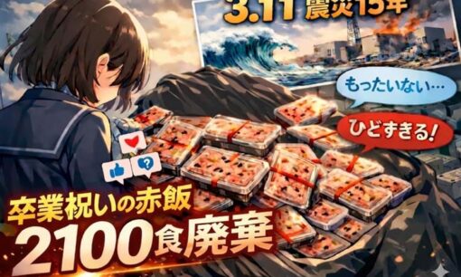 卒業祝いの赤飯、震災15年目の3月11日に2100食廃棄　いわき市教育委員会の判断に批判殺到