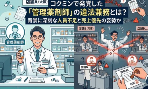 コクミンで発覚した「管理薬剤師」の違法兼務とは？背景に深刻な人員不足と売上優先の姿勢か