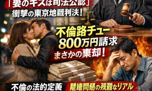 「妻のキスは司法公認」衝撃の東京地裁判決！ バー経営者との“路チュー”に800万円請求も無残に棄却