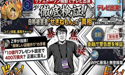 サナエトークン騒動でテレビ出演の「せきねもん（関根義光）」とは？過去のワールドピースコイン騒動