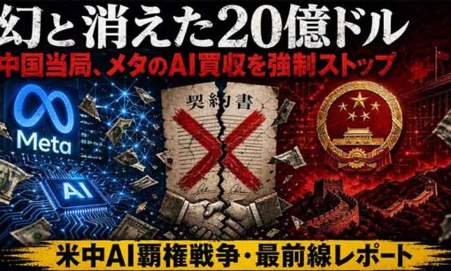 幻と消えた20億ドル！中国当局がメタのManus（マヌス）買収を強制ストップ、米中AI戦争の最前線