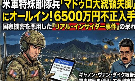 米軍エリート兵がマドゥロ大統領失脚でボロ儲け！国家機密を悪用した6500万円インサイダー事件