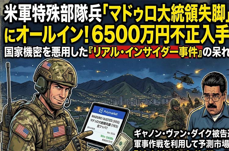 US Special Forces Soldier Makes a Killing on "Maduro President Ousted" Betting!? The Outrageous Story Behind the 65 Million Yen Insider Trading Scandal Exploiting National Secrets!