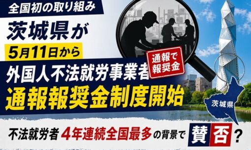 茨城県が全国初 外国人不法就労通報報奨金制度を5月開始 農業分野の不法就労最多県で賛否の声