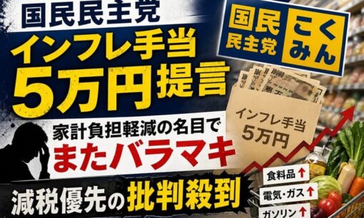 国民民主党インフレ手当5万円提言 家計負担軽減の名目でまたバラマキ 減税優先の批判相次ぐ