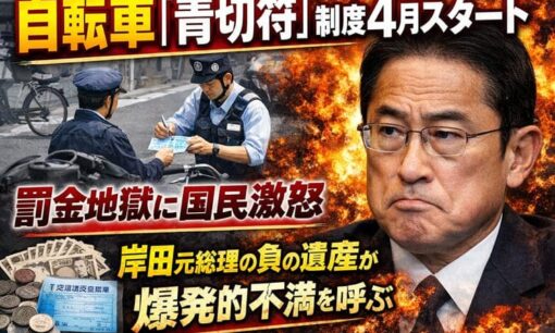 自転車「青切符」制度4月スタート 罰金地獄に国民激怒 岸田元総理の負の遺産が爆発的不満を呼ぶ