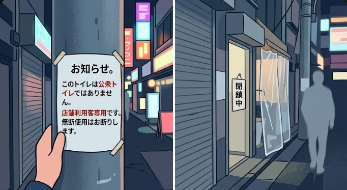 歌舞伎町　トイレ使用でトラブル