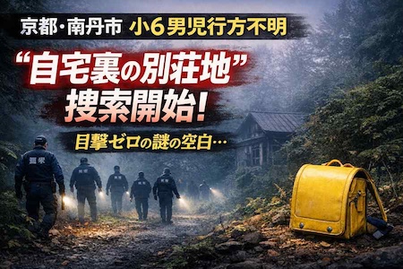 【京都】小6男児行方不明の謎　“誰にも見られていない”空白…自宅裏別荘地で新展開