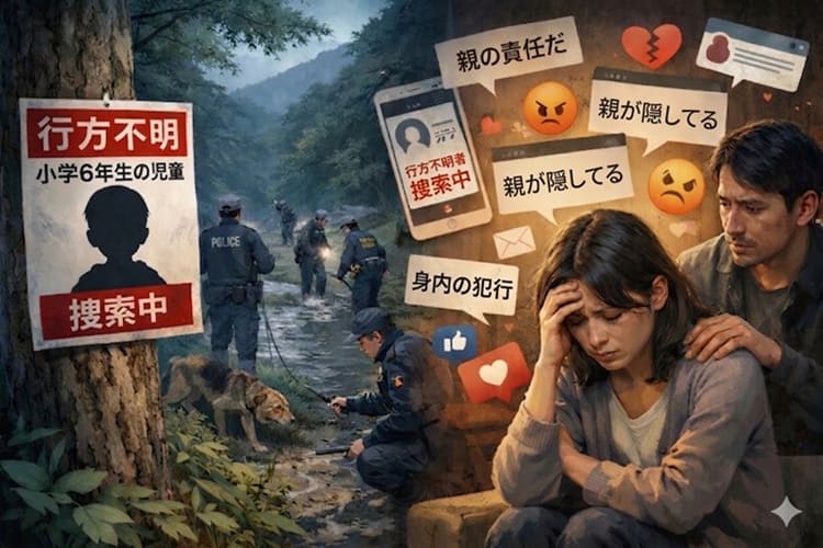 京都南丹市小6男児行方不明