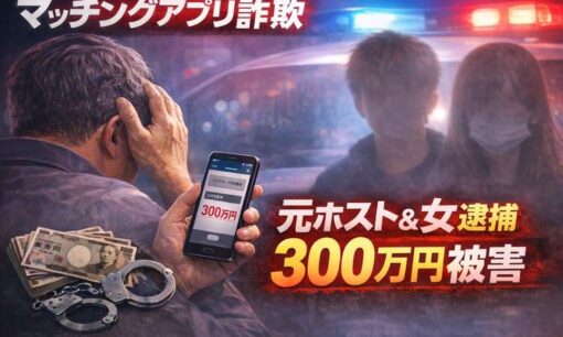 マッチングアプリで300万円詐欺　元ホストと客の女を再逮捕、借金名目で迫った手口の悪質さ
