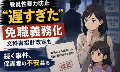 教員性暴力防止「遅すぎた」免職義務化 文科省指針改定も続く事件、保護者の不安募る