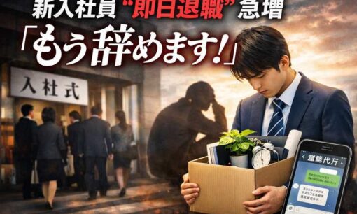 「初日退職」激増　退職代行に新入社員殺到、浮かび上がる企業の説明不足と就職観の変化