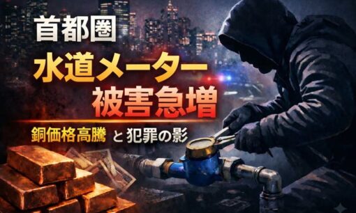 首都圏で水道メーター窃盗急増の背景 銅価格高騰が招く犯罪連鎖と外国人グループ関与の実態