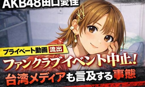 AKB48田口愛佳ファンクラブイベント中止 プライベート動画流出騒動の余波が台湾メディアにまで拡大
