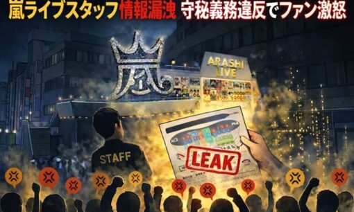 嵐ライブスタッフ情報漏洩 守秘義務違反でファン激怒 ラストツアー名古屋公演で座席表・楽屋接触投稿が波紋