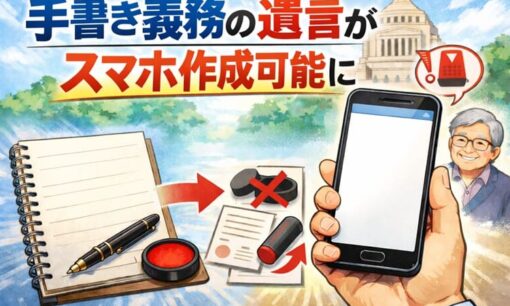 手書き義務の遺言がスマホ作成可能に 民法改正案が閣議決定 押印廃止で負担軽減へ