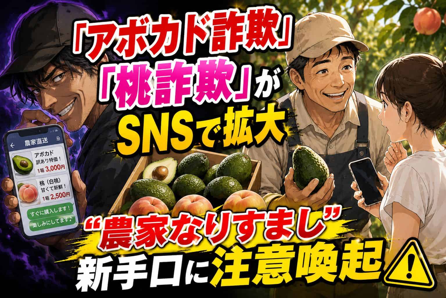 アボカド詐欺」「桃詐欺」がSNSで拡大 “農家なりすまし”新手口に注意