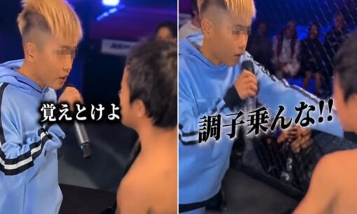 子供格闘技大会がブレイキングダウン化 優勝の少年を金髪少年がトラッシュトーク連発で突き飛ばす衝撃映像