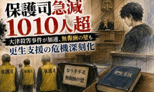 保護司1010人減少 保護観察制度危機 大津殺害事件で退任急増、無報酬も壁