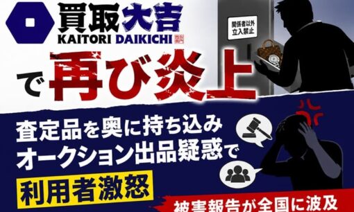 買取大吉で再び炎上 査定品を奥に持ち込みオークション出品疑惑で利用者激怒 被害報告が全国に波及