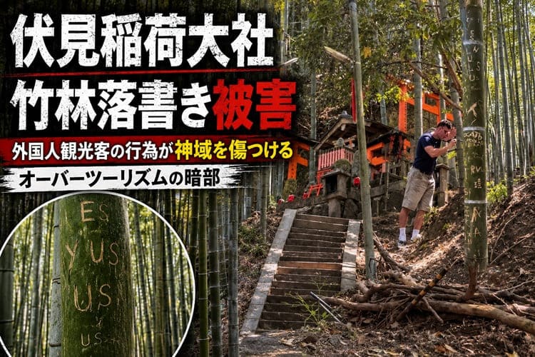 京都　伏見稲荷大社　落書き
