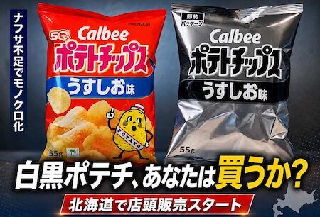 カルビー白黒ポテトチップスが北海道に登場　“売名行為”批判も呼んだ包装変更の本当の狙い