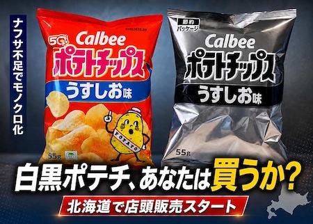 白黒　ポテトチップ