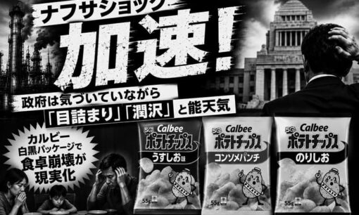 ナフサショック加速！政府は「パニック回避」で気づいていないふり？「潤沢」「目詰まり」 カルビー白黒化が意味する現実
