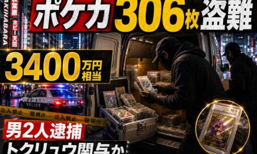 ポケカ306枚・3400万円盗難事件で男2人を逮捕　トクリュウ関与の可能性も