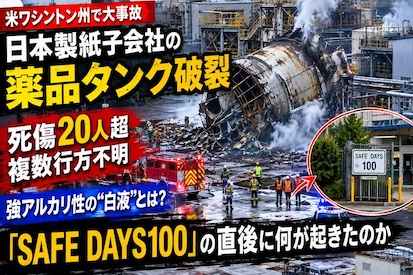 米ワシントン州の日本製紙系工場で巨大タンク破裂　死傷20人超・複数不明、「白液」とは何か