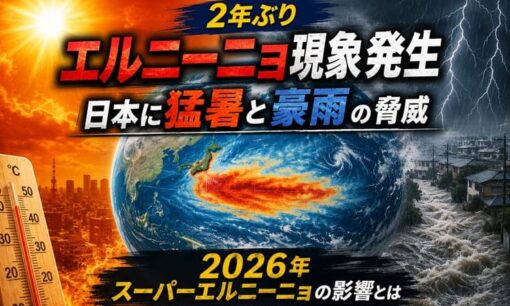 2年ぶりエルニーニョ現象発生 日本に猛暑と豪雨の脅威 2026年スーパーエルニーニョの影響とは