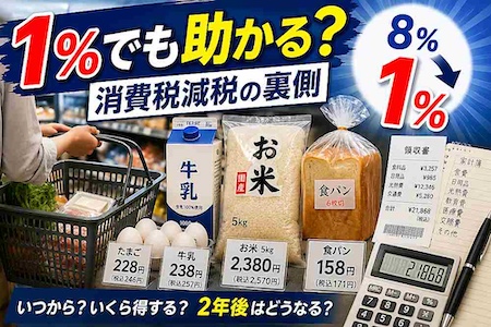 「1％でも助かる」は本当か　食料品消費税減税で家計に残る不安と“2年後の壁”