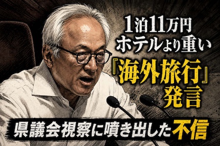 福岡県議会ハワイ視察問題　1泊11万円ホテルより重い、蔵内勇夫議長の「海外旅行」発言