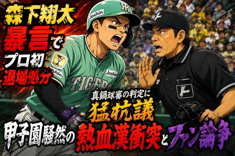 阪神　森下翔太　退場処分