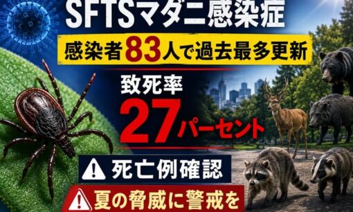 SFTSマダニ感染症 感染者83人で過去最多更新 致死率27パーセント 死亡例確認 夏の脅威に警戒を