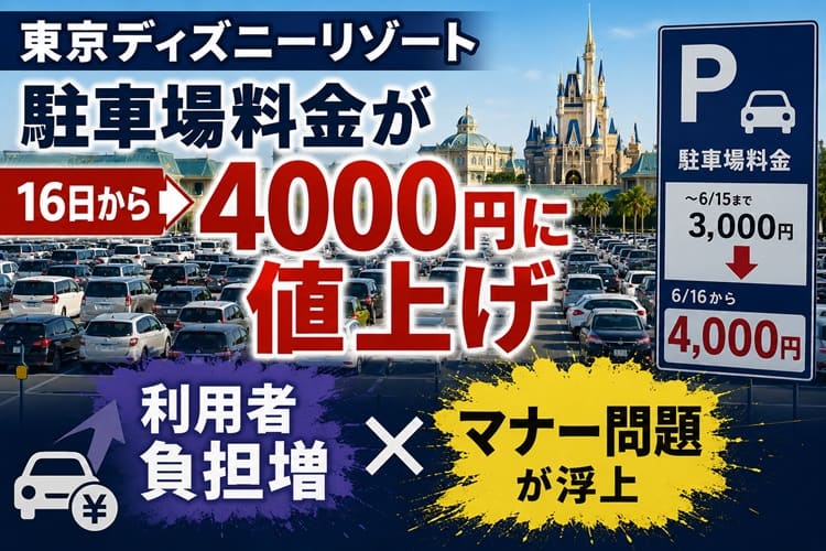 TDR 駐車料金　値上げ
