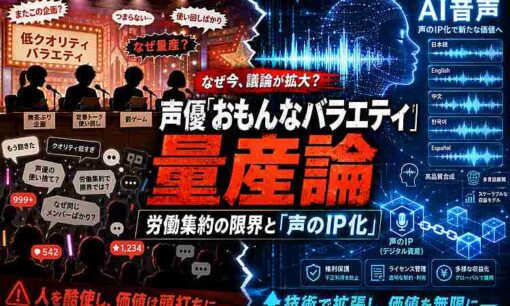 声優「おもんなバラエティ」量産論が拡散　労働集約ビジネスの限界とNTT西日本「VOICENCE」が映すIP化の最前線