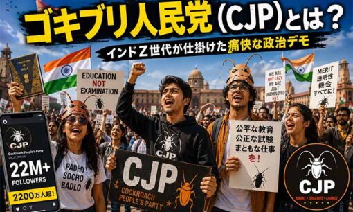 フォロワー2200万人超のゴキブリ人民党（CJP）とは？ インドのZ世代が仕掛けた痛快な政治デモ