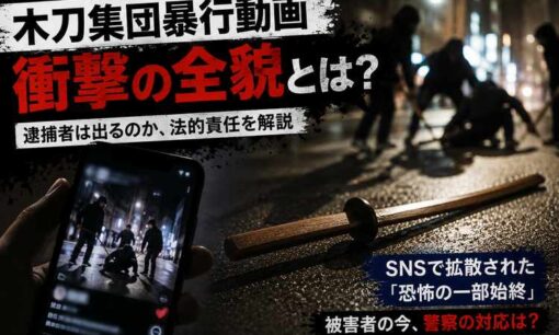 木刀集団暴行動画が拡散　撮影者・傍観者も法的に無関係では済まない可能性　手軽なショート動画がそのまま犯罪の証拠に
