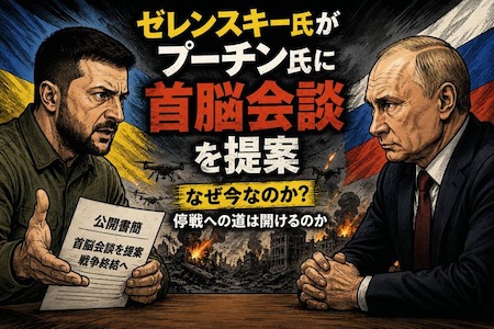 ゼレンスキー氏がプーチン氏に首脳会談提案　なぜ今なのか？ロシア本土攻撃の先に見据える停戦シナリオ